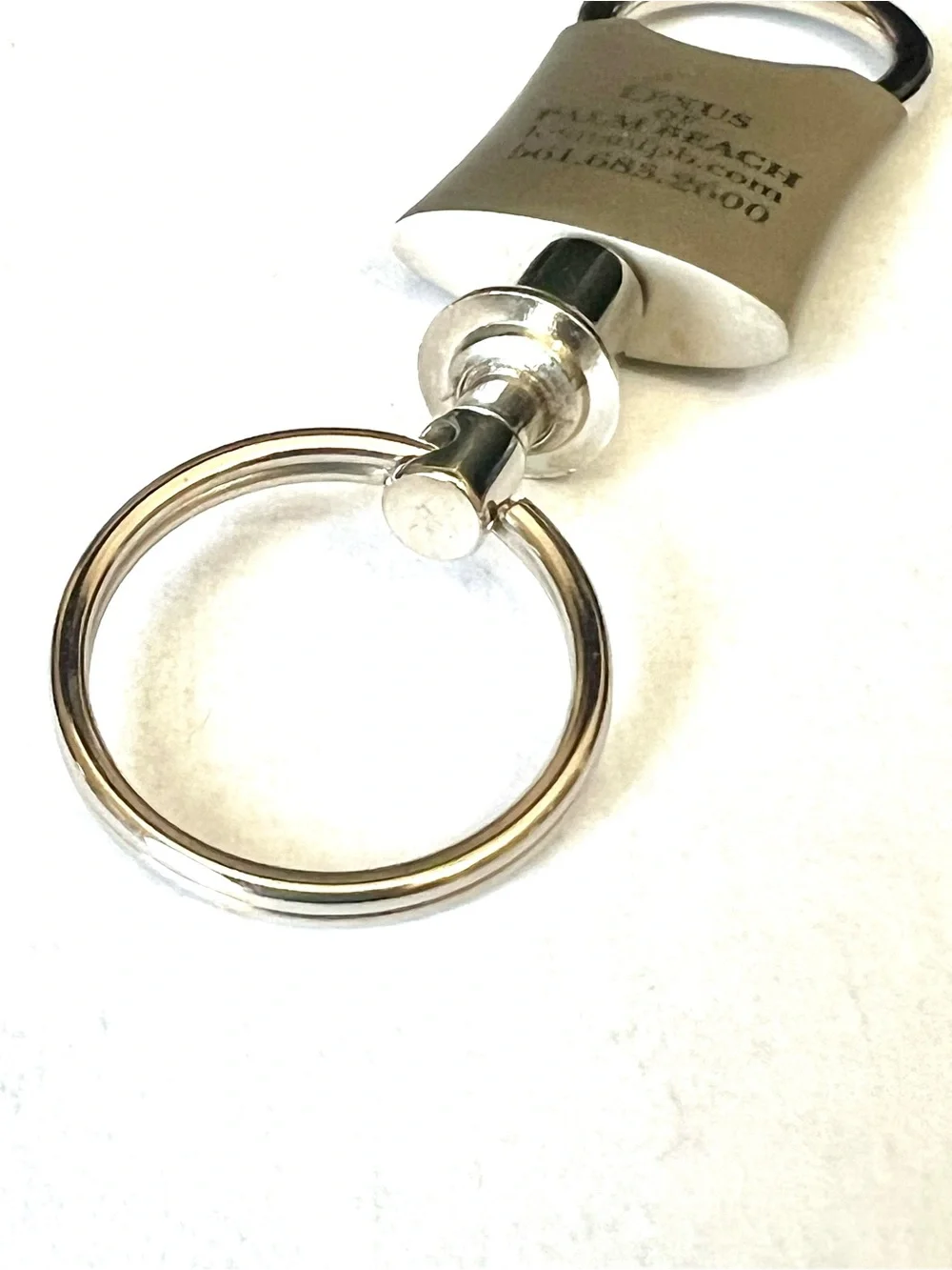 Lexus Silver Metal Keyring with Logo - Men Accessories